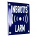 Emaljskylt INBROTTS LARM blå - vit 10 x 10 cm modell 34-3