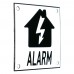 Emaljskylt ALARM flash vit - svart 10 x 10 cm modell 35-3 Emaljskylt ALARM flash vit - svart 10 x 10 cm modell 35-3