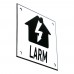 Emaljskylt LARM blixt vit - svart 10 x 10 cm modell 35-3 Emaljskylt LARM blixt vit - svart 10 x 10 cm modell 35-3