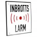 Emaljskylt INBROTTS LARM vit - svart 10 x 10 cm modell 35-3
