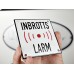 Emaljskylt INBROTTS LARM vit - svart 10 x 10 cm modell 35-3