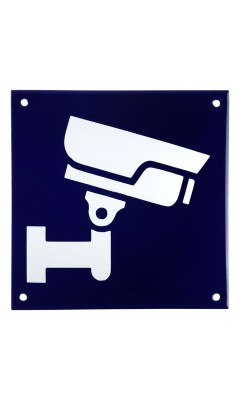 Emaljskylt CCTV Large blå - vit 15 x 15 cm modell 34-3 Emaljskylt CCTV Large blå - vit 15 x 15 cm modell 34-3