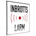 Emaljskylt INBROTTS LARM vit - svart 15 x 15 cm modell 35-3 Emaljskylt INBROTTS LARM vit - svart 15 x 15 cm modell 35-3