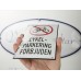 Emaljskylt CYKEL-PARKERING FÖRBJUDEN vit - svart 12 x 20 cm modell 35-3