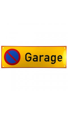 Emaljskylt Garage gul - svart 36 x 12 cm modell 31-3 Emaljskylt Garage gul - svart 36 x 12 cm modell 31-3