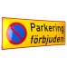 Emaljskylt Parkering förbjuden gul - svart 36 x 12 cm modell 31-3 Emaljskylt Parkering förbjuden gul - svart 36 x 12 cm modell 31-3