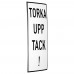 Emaljskylt TORKA UPP TACK! vit - svart 6 x 15 cm modell 20-3 Emaljskylt TORKA UPP TACK! vit - svart 6 x 15 cm modell 20-3