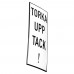 Emaljskylt TORKA UPP TACK! vit - svart 6 x 15 cm modell 20-3 Emaljskylt TORKA UPP TACK! vit - svart 6 x 15 cm modell 20-3