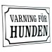 Emaljskylt VARNING FÖR HUNDEN vit - svart 20 x 12 cm modell 10-3 Emaljskylt VARNING FÖR HUNDEN vit - svart 20 x 12 cm modell 10-3