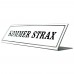 Emaljskylt KOMMER STRAX vit - svart 20 x 6 cm modell 46-3 Emaljskylt KOMMER STRAX vit - svart 20 x 6 cm modell 46-3