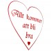 Emaljskylt Allt kommer att bli bra vit - röd 25 x 25 cm modell 42-3 Emaljskylt Allt kommer att bli bra vit - röd 25 x 25 cm modell 42-3