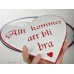 Emaljskylt Allt kommer att bli bra vit - röd 25 x 25 cm modell 42-3 Emaljskylt Allt kommer att bli bra vit - röd 25 x 25 cm modell 42-3
