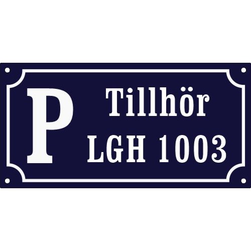 Emaljskylt TEMP  -   x  cm modell -3