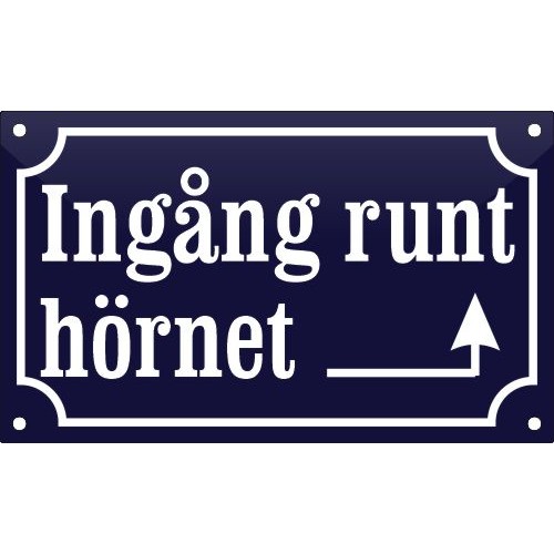 Emaljskylt TEMP  -   x  cm modell -3