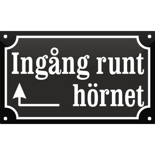 Emaljskylt TEMP  -   x  cm modell -3